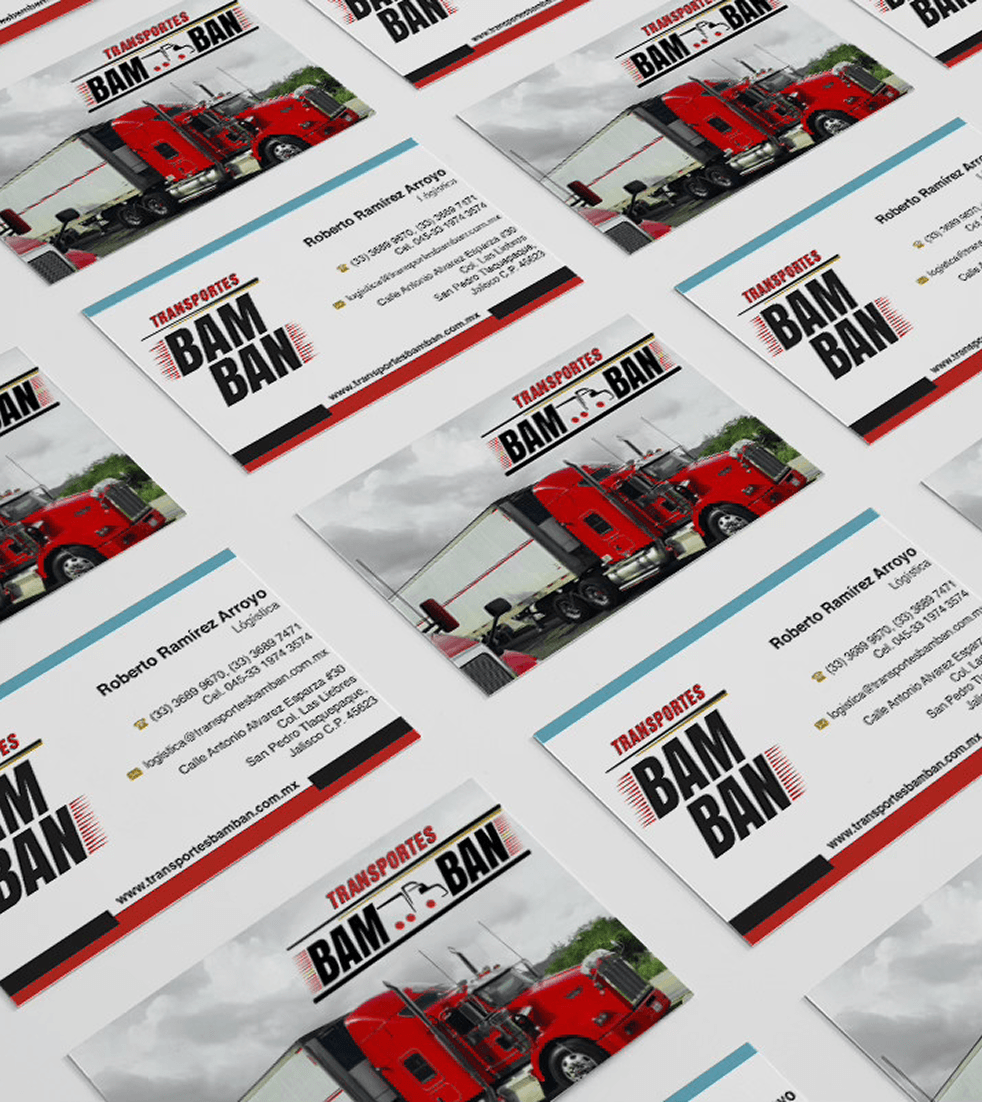 Diseño gráfico para Transportes Bam Ban